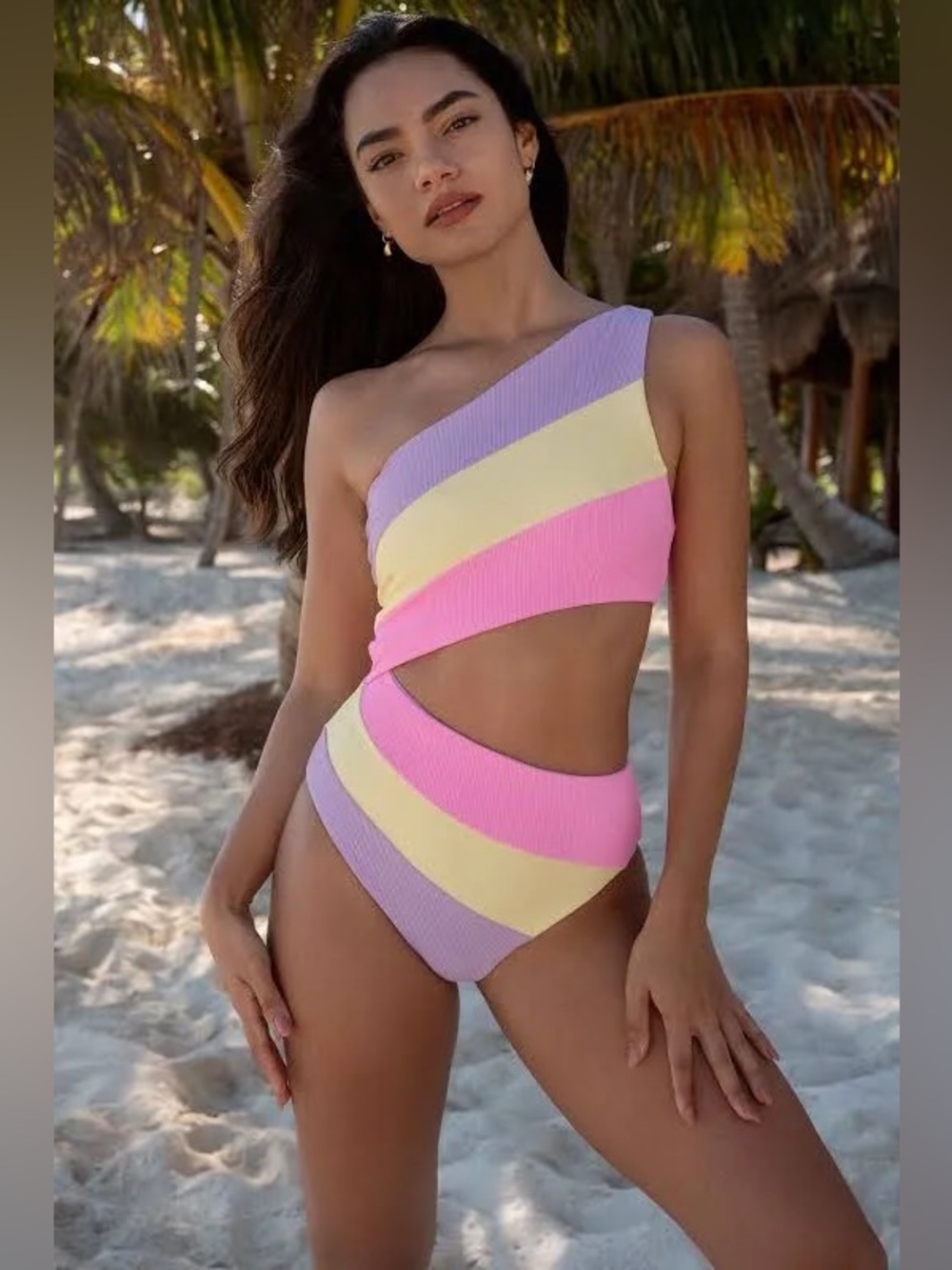 Beach Riot NWT  Joyce One Piece Swimsuit Sublime Spring Colorblock